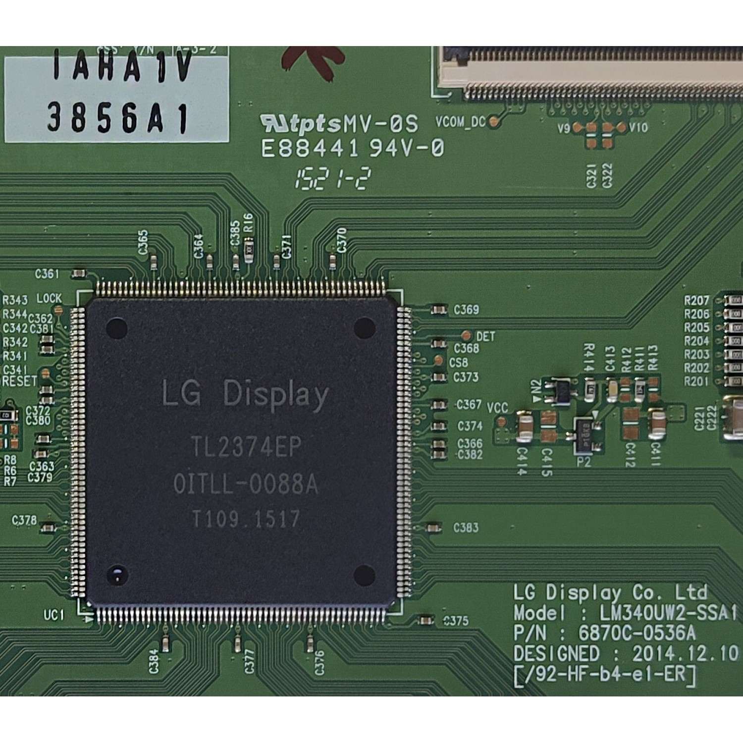 T-CON PARA MONITOR  LG / NUMERO DE PARTE 6871L-3856A / 6870C-0536A / LM340UW2-SSA1 / PANEL LM340UW2(SS)(A2) / MODELO 34UC97-SD.BKRLMYN	 - Imagen 2